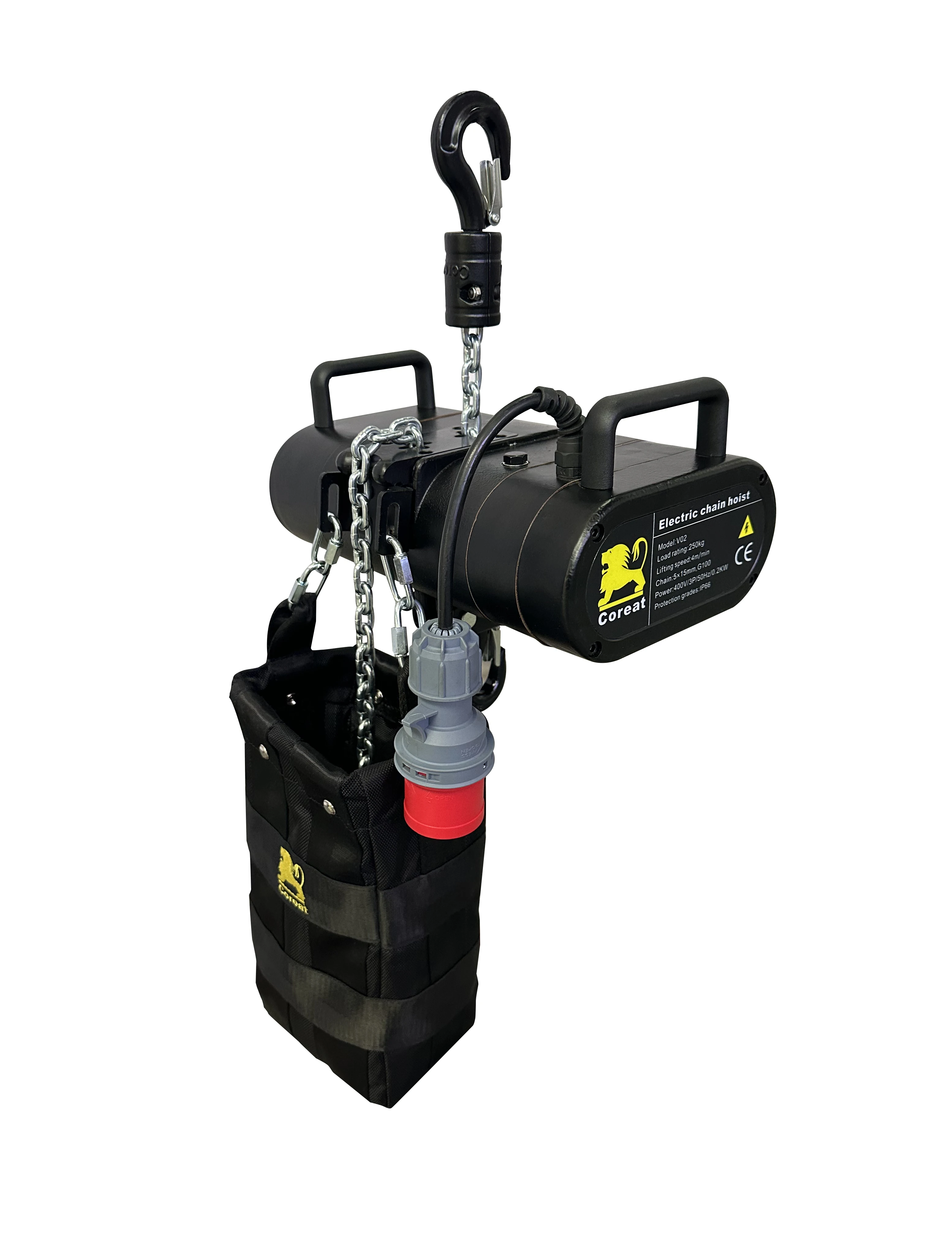 V02 Coreat 250KGS четверть тонны Электрическая цепная таль для мероприятий ферма