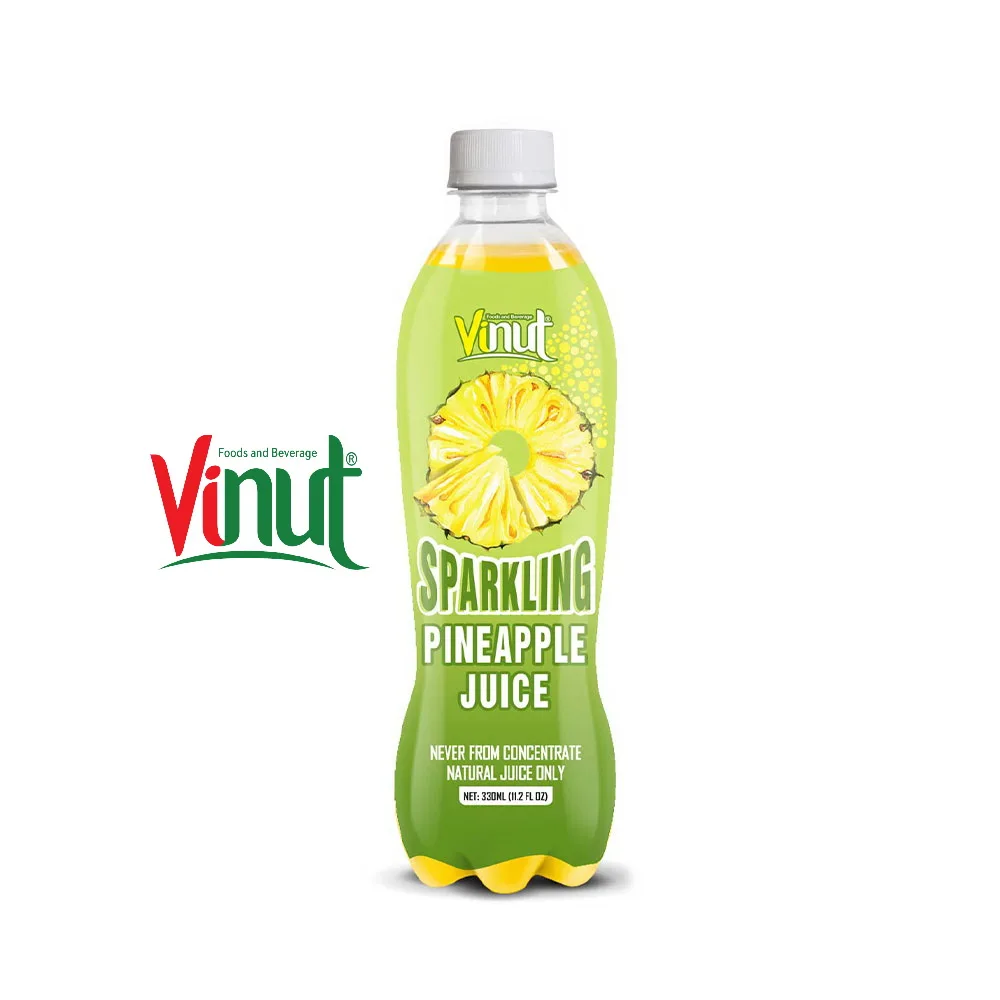 Best Manufacturer Supplier from Vietnam 330m Vinut Sparkling Pineapple Juice for health good taste from fruit
