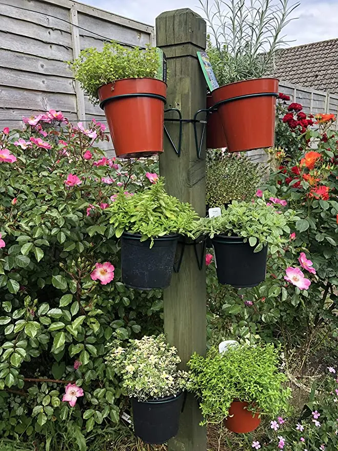 High Quality Plastic Material 10cm Garden Pot Set of 7 Terracotta Colour Light Weight Flower & Plants Pot