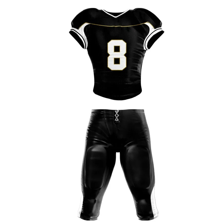 Wholesale Unique Quality Customized American Football Uniform / Team 100% polyester American Football Uniform
