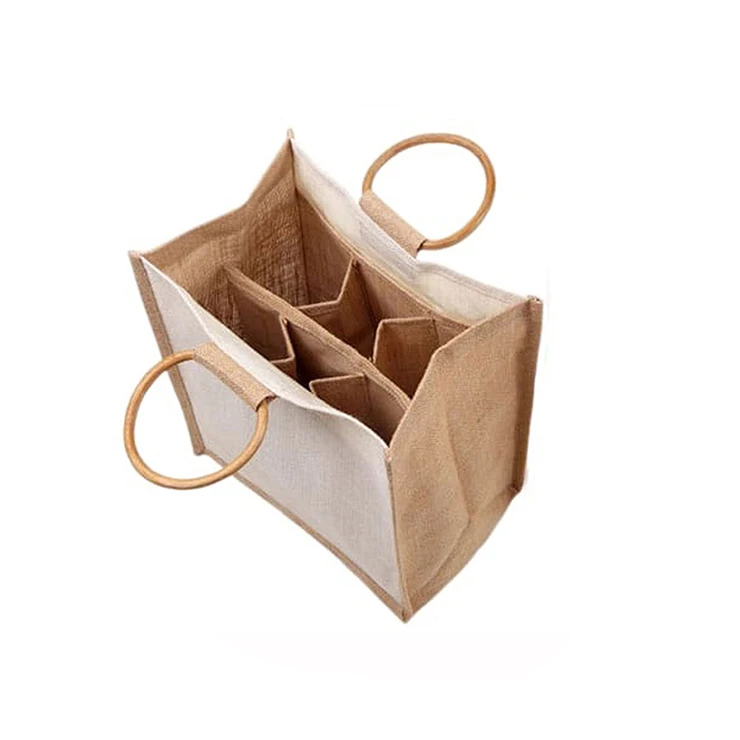 Buy Top Selling Mini Wine Bottle Bags Organic Wine Bottle Jute Bag From Indian Low Price