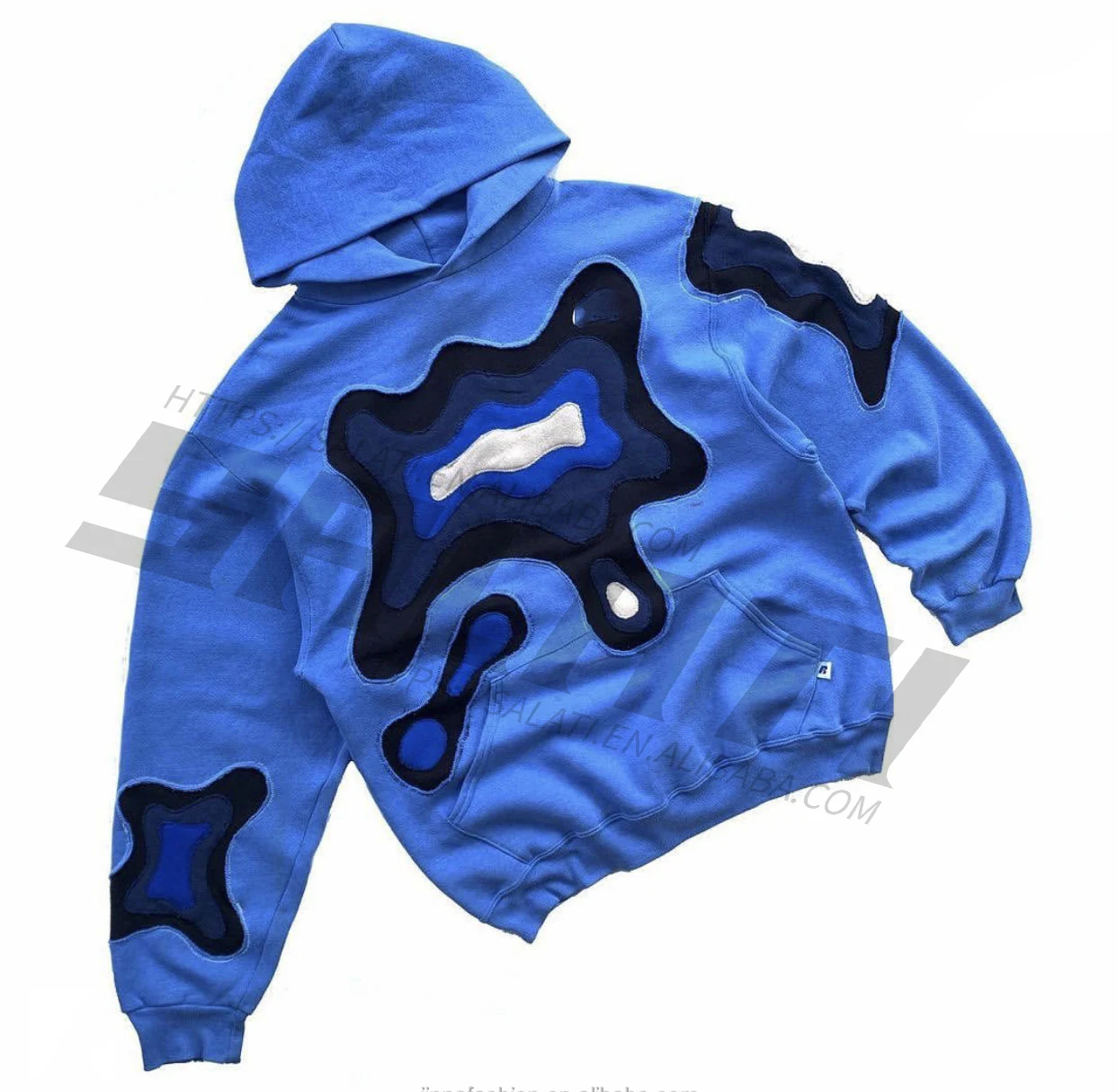 Gama sports 2023 Custom anime graphic puff printing Casual Plain Zipper hoodie oversized Blank Cotton blank zip up men