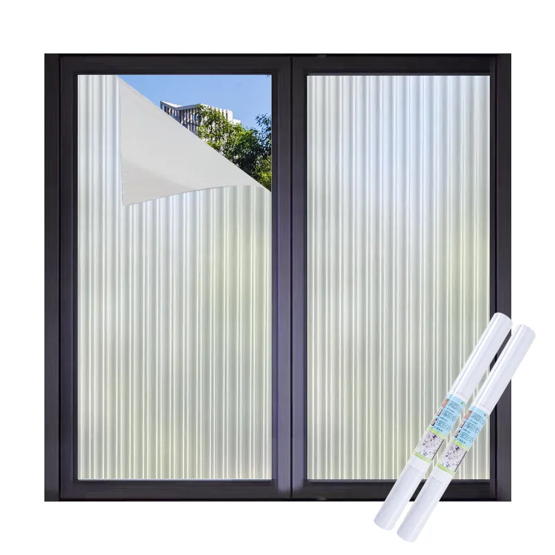 Pattern Frosted Privacy 3D Privacy Reeded film Self Adhesive Vinyl Film New Design Reeded Glass Window Film For Reeded Glass
