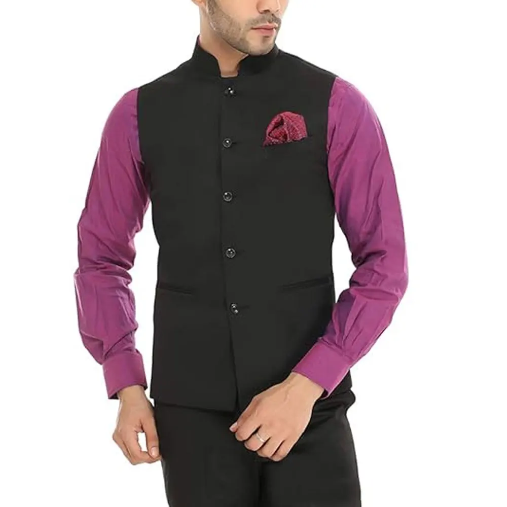 Made In Pakistan High Quality Men Single Breast waistcoat Latest Design Men Single Breast Low Moq Men Single Breast