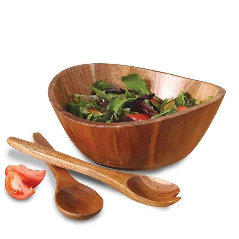 Best Quality Serving Bowl Soup Bowl Healthy Food Container Vintage Dinner Tableware Wooden Serving Bowl