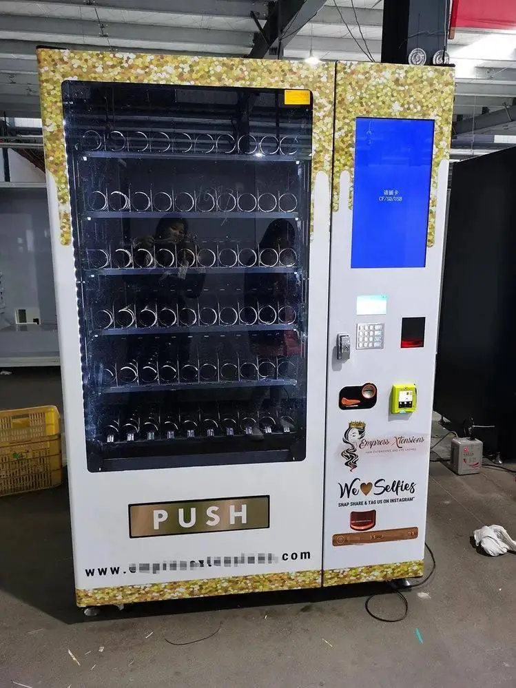 Combo Smart Metal Vending Machines Coin Token Credit Card Payment Systems Water and Snack Vending with SDK Function