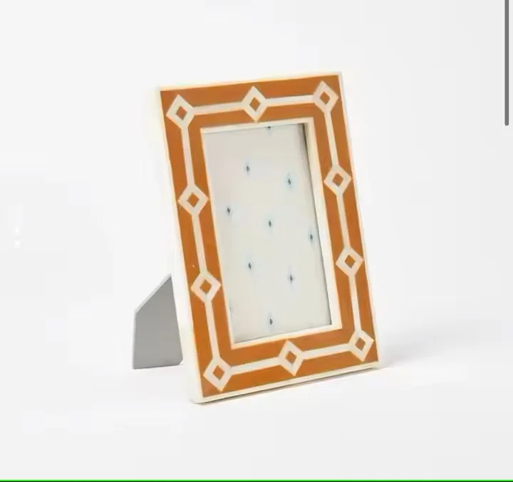 modern photo frame Handmade MDF Picture Frames for Family Photos beautiful handcrafted resin bone inlay frames