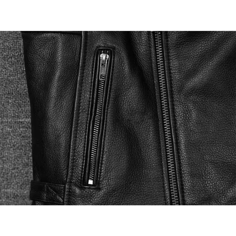 Premium Quality Leather Vest Men Biker Waistcoat Genuine Cowhide/Sheep Leather Vest For Men And Women Leather Biker Vest