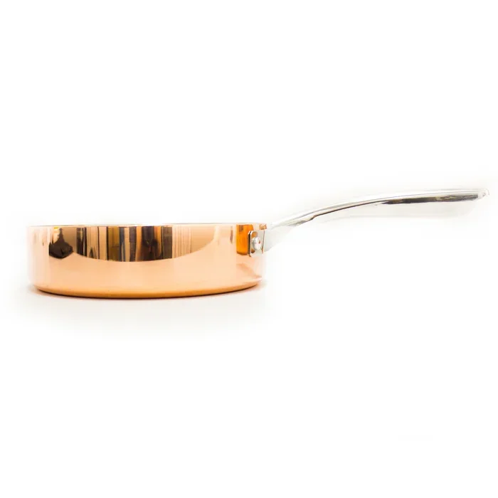 Fry Pan New Copper plated Stainless Steel Frying Pan fry dish pan In Round Shape With Handle hot selling Cooking Pot