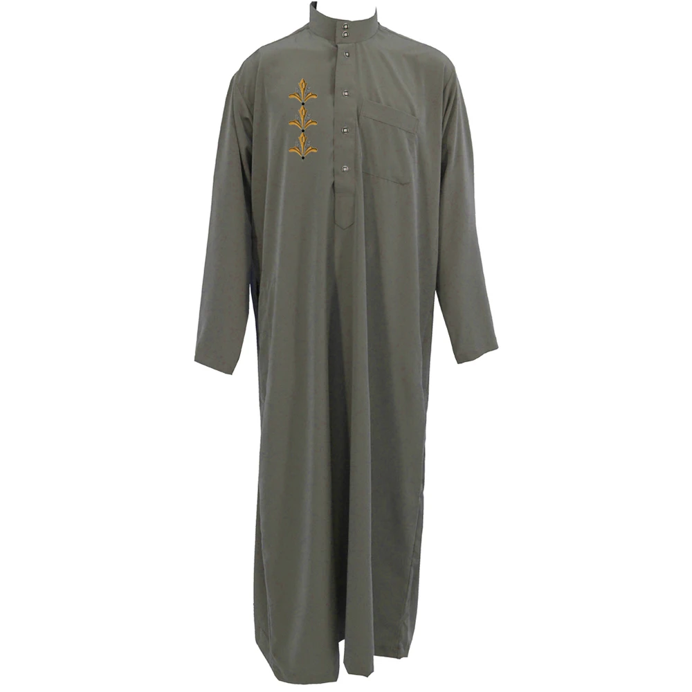 Branded Wholesale Islamic Abayas Muslim Clothing Mens Qamis Kaftan Jubba Dressed High Quality Arabic Thobes For Boys