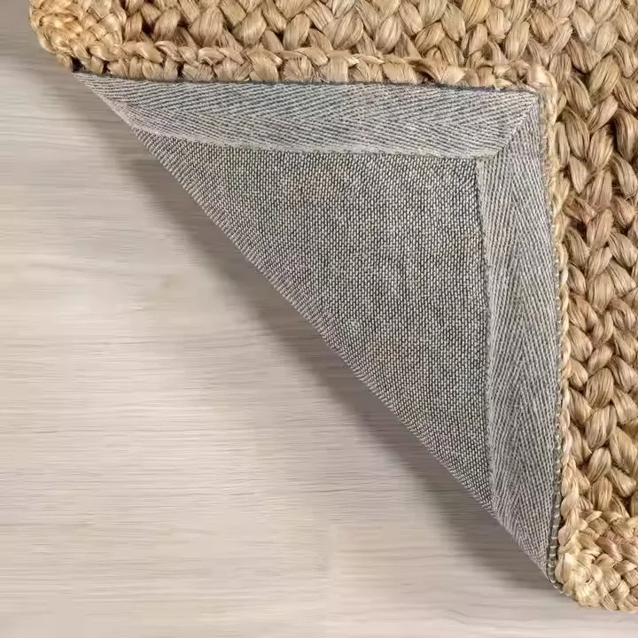 Handmade Water Hyacinth Rug Natural Wicker Straw Carpet Living Room Decoration Plain Style from Vietnam