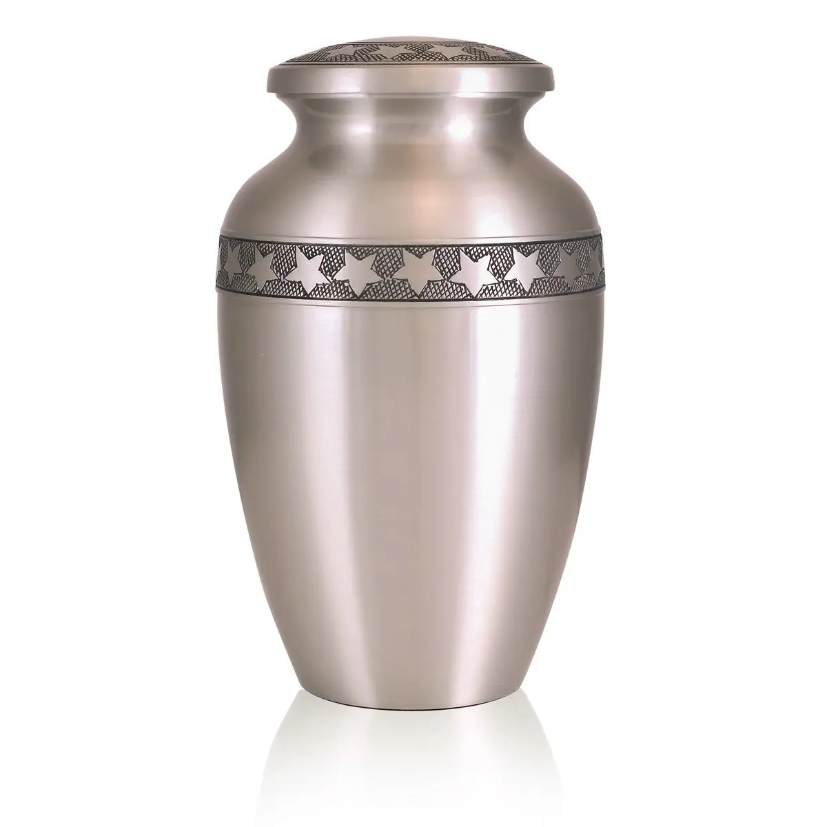 Amazon Top Selling American Style Gray Urn Quality Handicraft Diamond Cut Funeral Cremation Iron Casket Best Wholesale Price-ACW