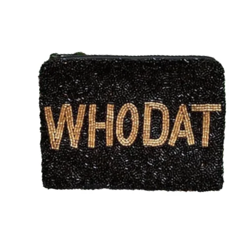 WHO DAT Gameday Beaded Coin Purse - Premium Quality Saints Inspired Accessories