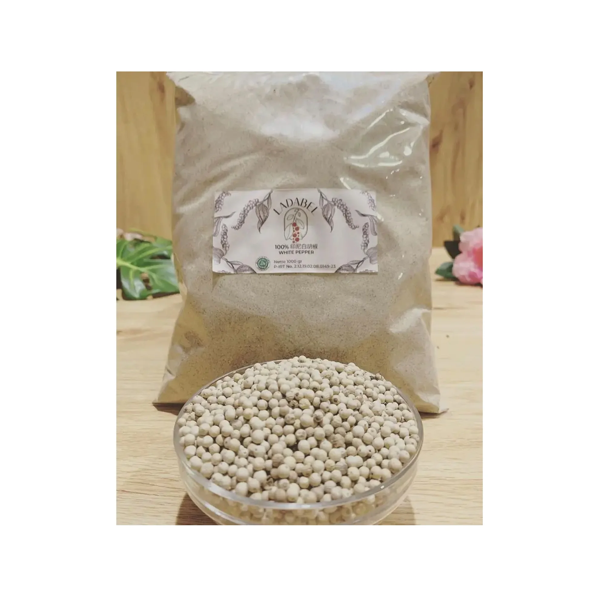 Popular High Quality Premium Single Spices White & Black Pepper Powder Bulk From Belitung Indonesia For Condiment Food And Soup