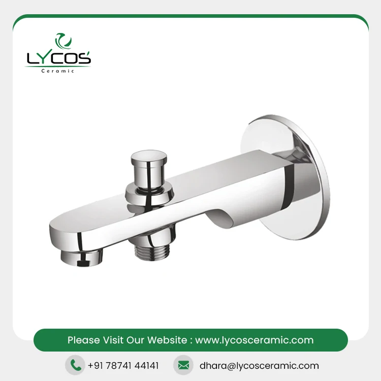 Modern Bath Tub Spout with Button Attachment Faucet Taps Kitchen Bathroom Accessories Custom Size Made Brass Ceramic Valve Core