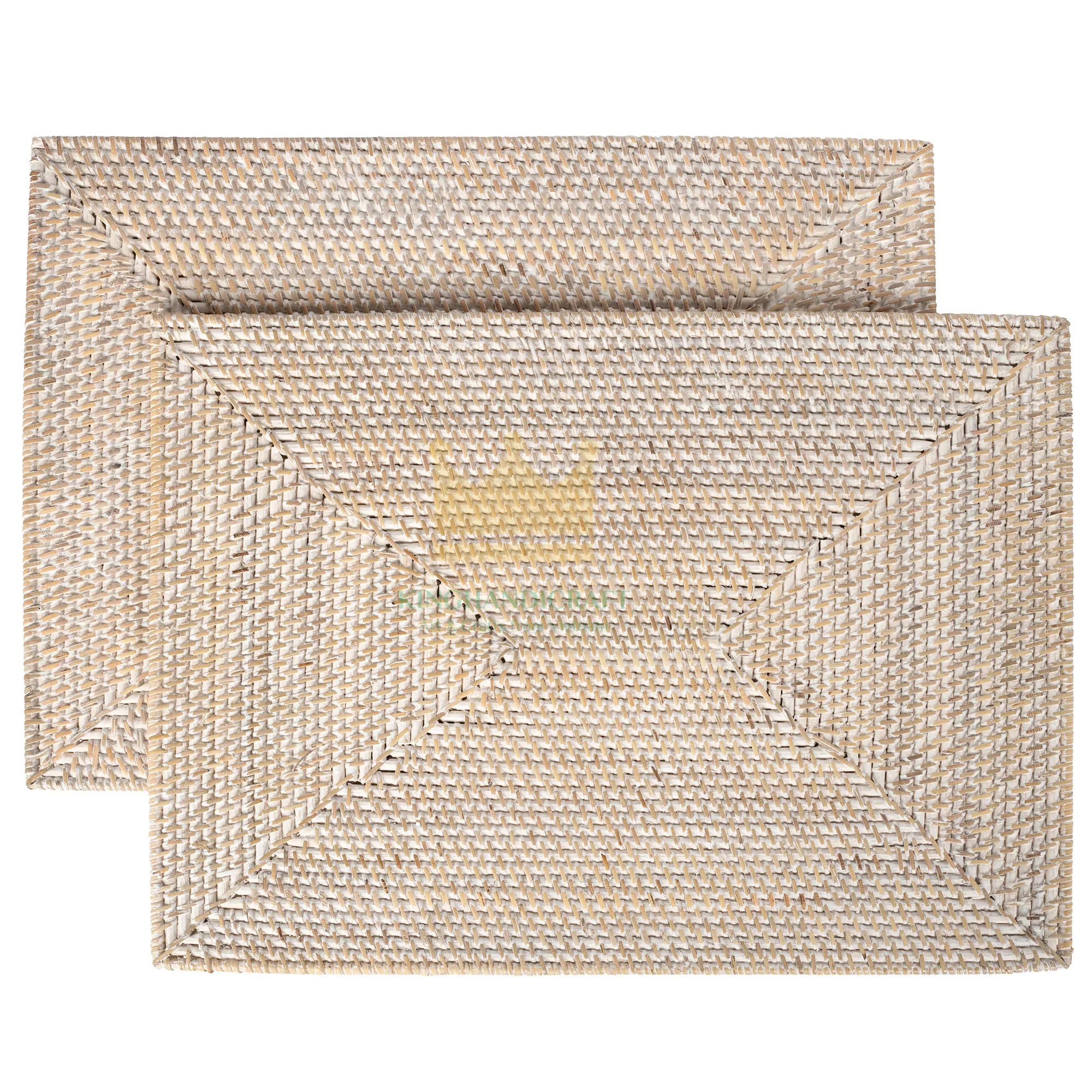 RECTANGULAR RATTAN PLACEMAT, SET OF 2 PIECES HOT SALE