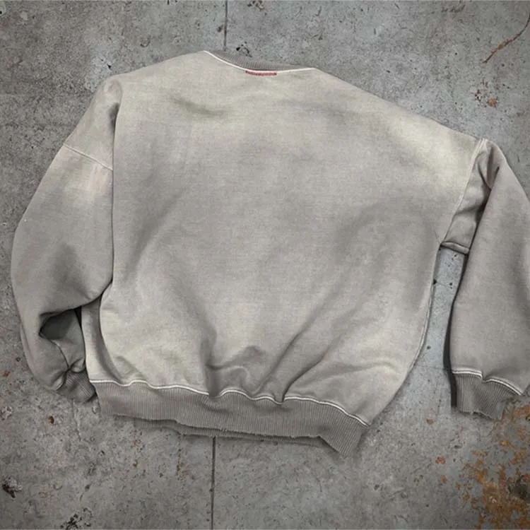 Heavyweight Oversized Vintage Distressed Hoodie Sweatshirt Custom Cotton Acid Wash Vintage Hoodies For Men