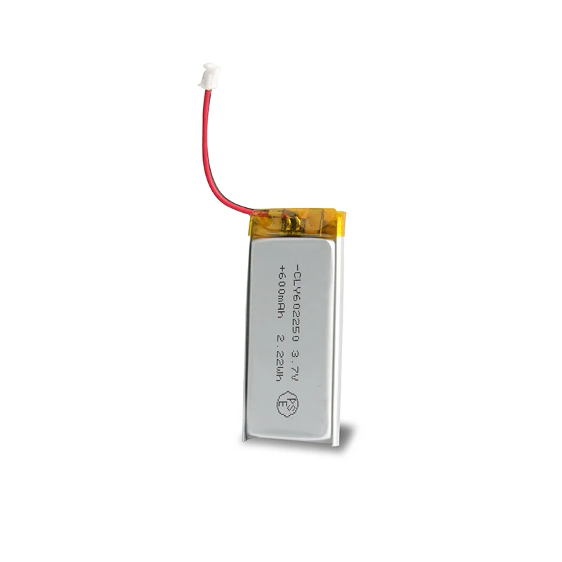 Chaoliyang 602250 3.7v 600mah 2.22wh lithium polymer (lipo) battery for portable nebulizer