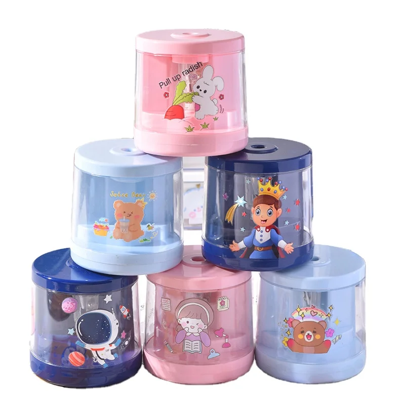 Электрическая точилка для карандашей с мультяшным аниме узором Автоматическая Точилка Для Карандашей Лезвия для студентов точилка для карандашей