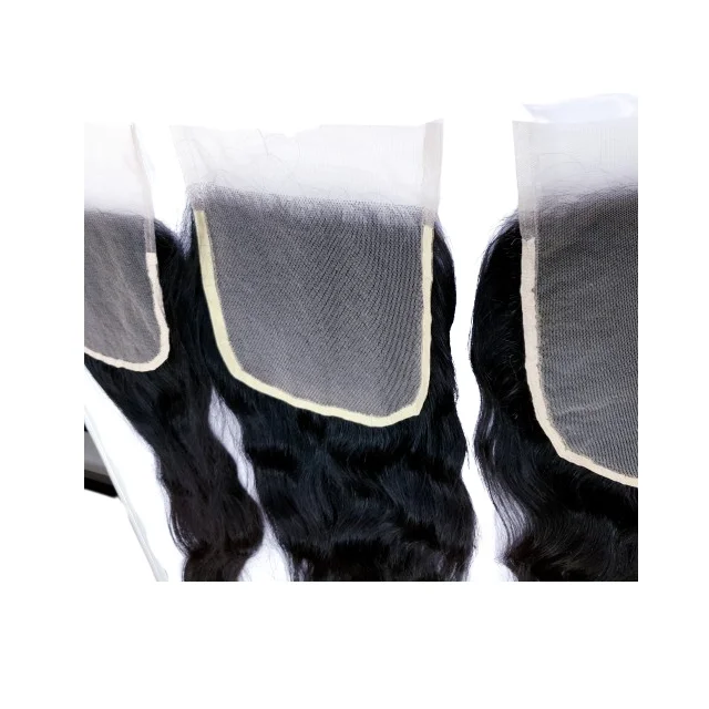 Premium Quality Natural Indian Virgin Human Hair Closure Raw Material with Remy Grade Wave Style for Sale Exported from India