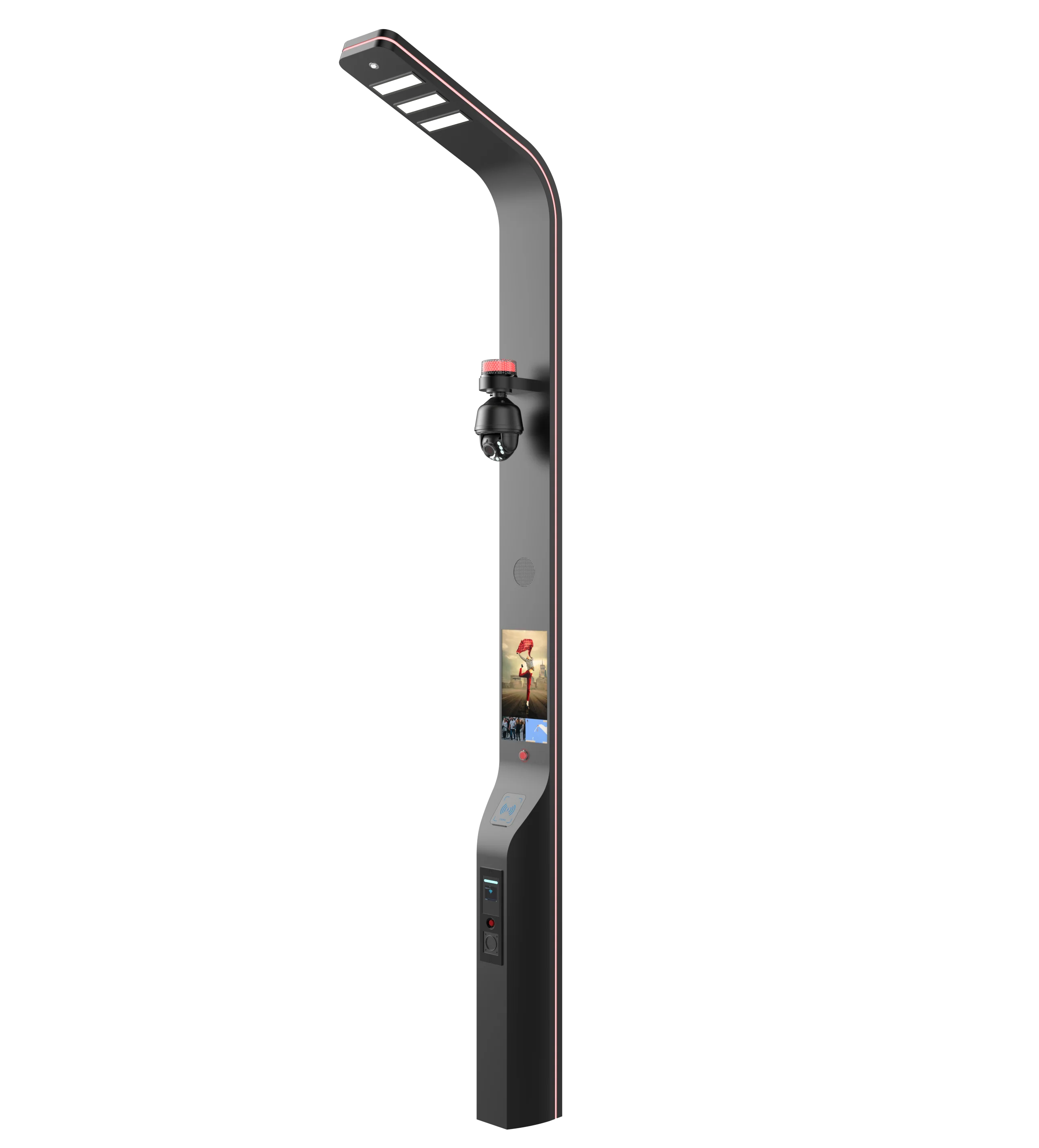 INTEFLY smart pole cloud platform AI camera WiFi Transmitter Smart Pole LED Screen Display Smart Street Light Pole