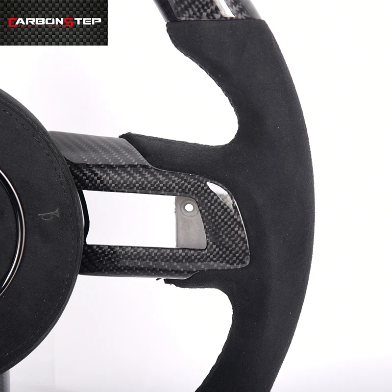 smart led custom alcantar Carbon Fiber Steering  Wheel  for Mustang