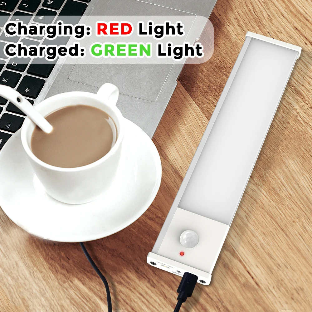 Human Body Induction Lamp Dimmable Led Under Cabinet Lights Indoor Battery Powered Motion Sensor Wireless Led closet Light