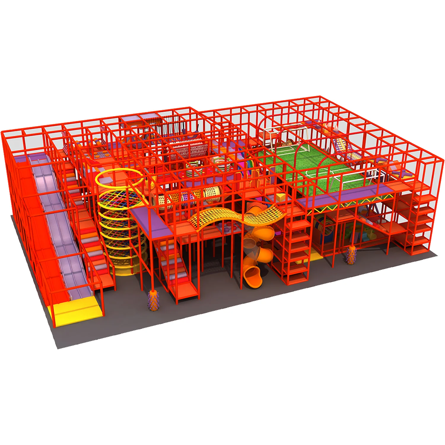 Commercial Indoor Playground Equipment for Kids Soft Play with Big Slides Indoor Play Area for Sale