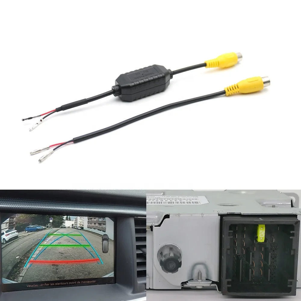 Car Reversing Camera RCA Cable Filter Adapter for Peugeot 408 508 for Citroen C5 DS Cactus Picasso NAC SMEG System