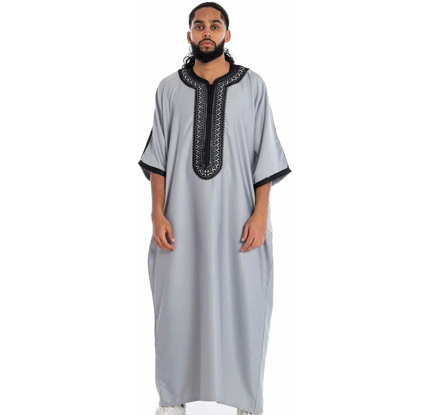 2024 Most stylish thobe for men breathable Men Thobes muslim prayer abaya daffah thobe for men