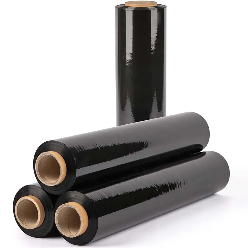 Black White Durable Industrial Strength Stretch Wrap Plastic Film