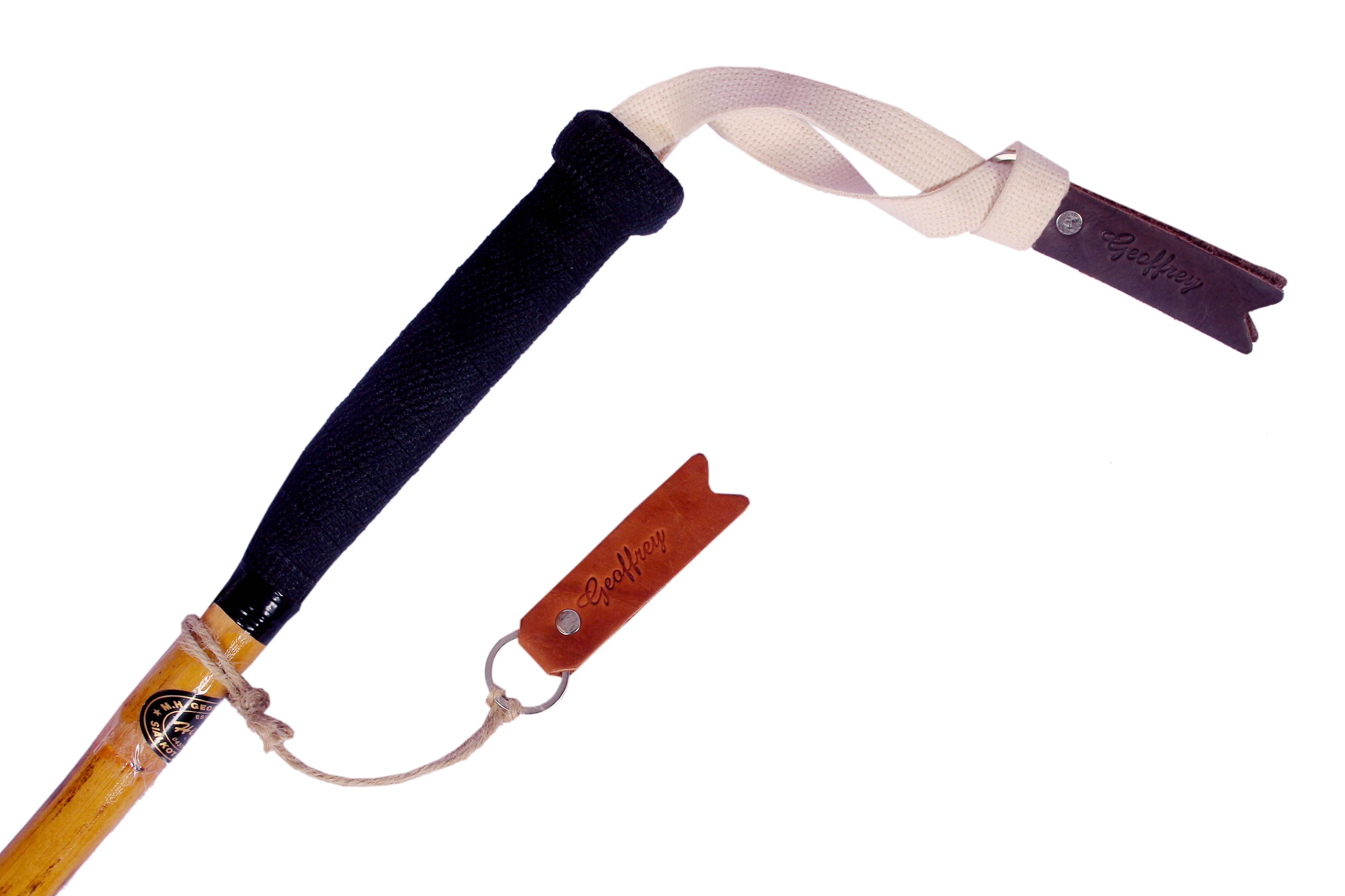 Geoffrey | Professional Version | Root Cane Polo Mallet Stick Tapered Shaft with 4/5 Knots