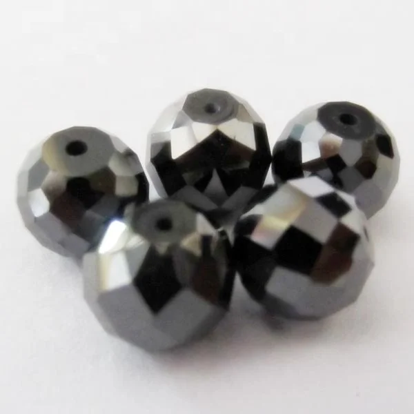 Black Salt and Pepper Rose cut Loose Diamonds Faceted Round Black Color Diamonds for Jewelry Making at Wholesale Prices