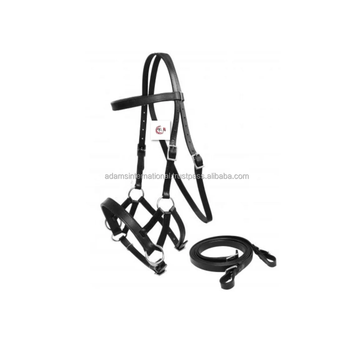 TOP QUALITY LEATHER HORSE BRIDEL WITH REINSIN a BLACK COLOR