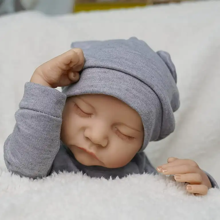 Hot Sale Realistic 18Inch Newborn Handmade Realistic Lifelike Full Silicone Reborn Baby Doll Gifts For Boy