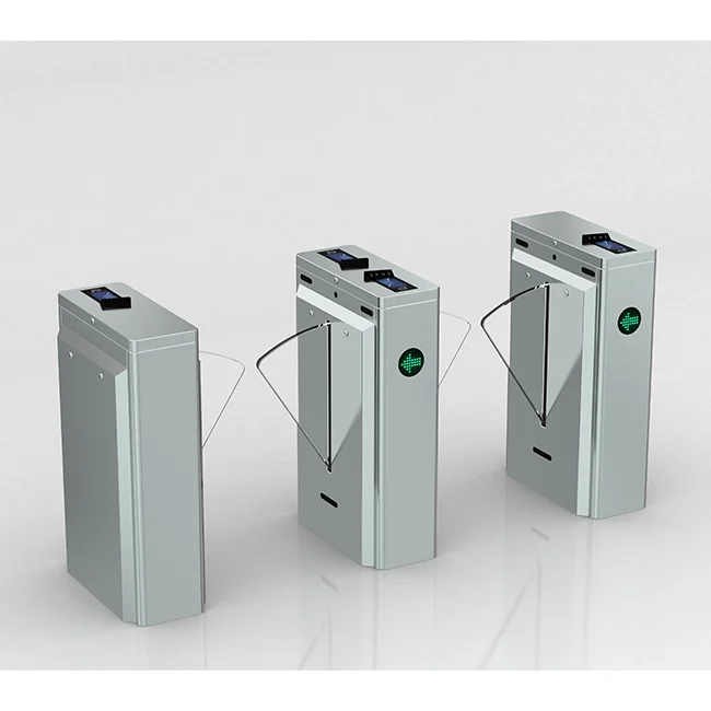 ACS AUTO Security Office Building Entrance Access Control System RFID Reader & QR Code Flap Turnstile Gate for Gym