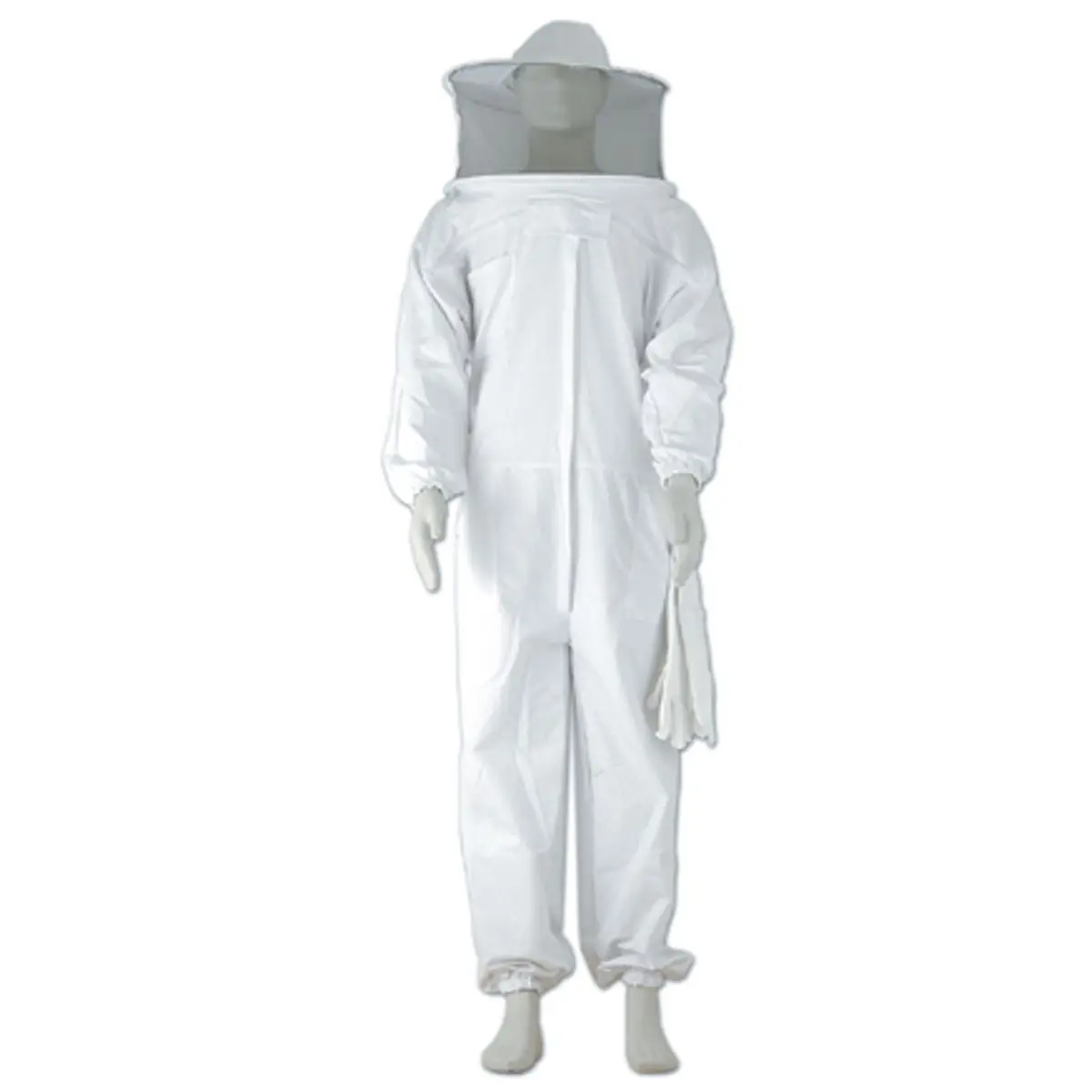 Beekeeping Suit with Round Veil, Mask, Hat for Beekeeper - Professional Bee Suit Apiculture Suit 100% Cotton, Poly/Cotton
