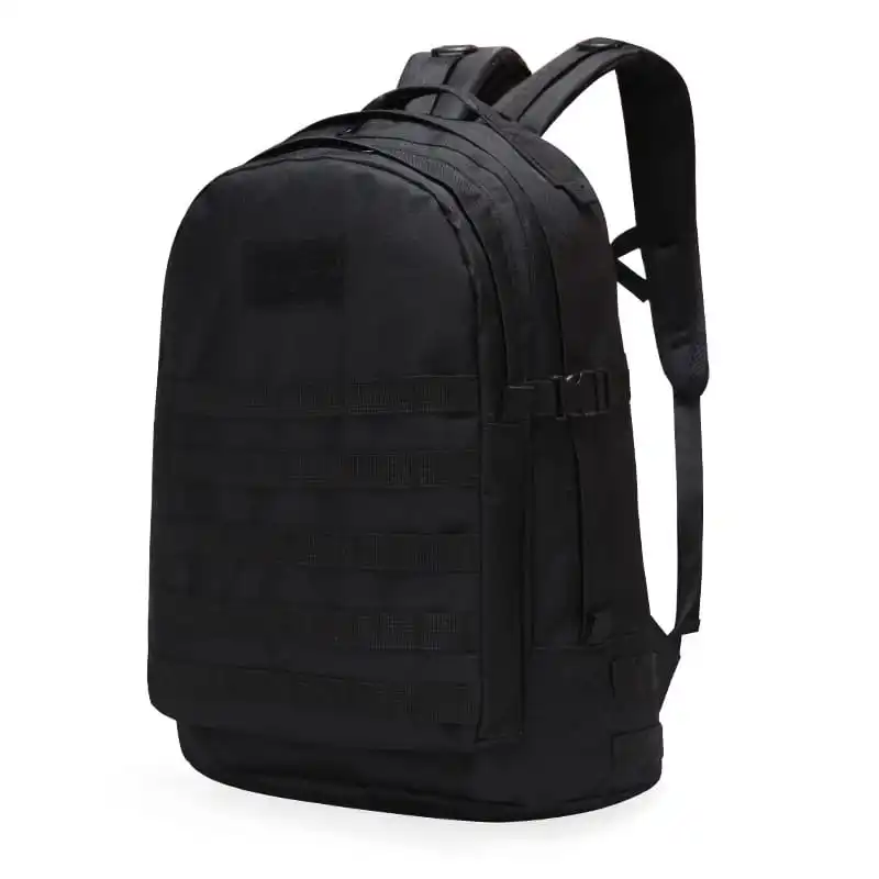 Hot Selling Nylon Black Bag School Backpacks for Teenagers Front Zip Pocket Trendy Middle School Bags Canvas Bag for Girls