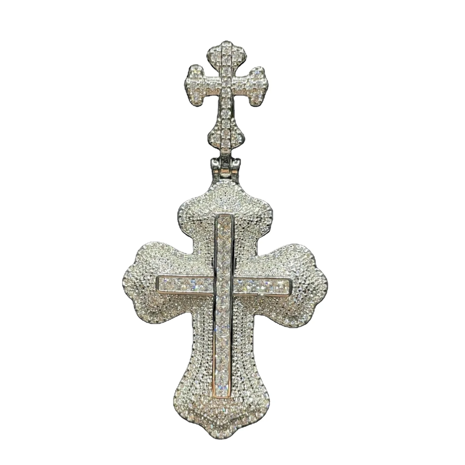 Luxury Designer Silver Necklace with Diamond Pendant Hip Hop Fashion Jewelry for Women and Men Wholesale Supply from India