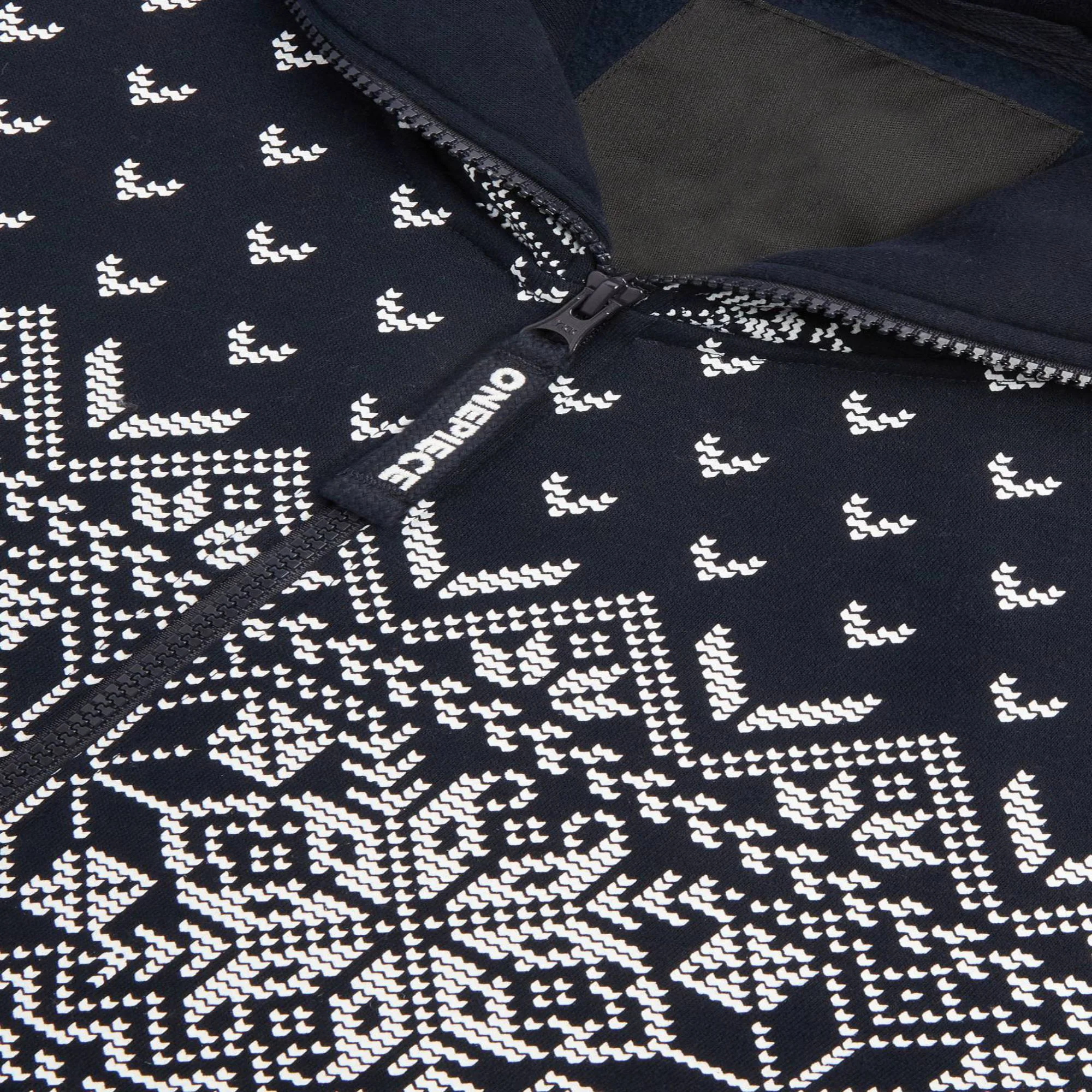 Print Detail and Embroidered Logo 50% Polyester 50% Cotton Side Pockets with Zipper Closure Unisex Black Alpine Jumpsuit