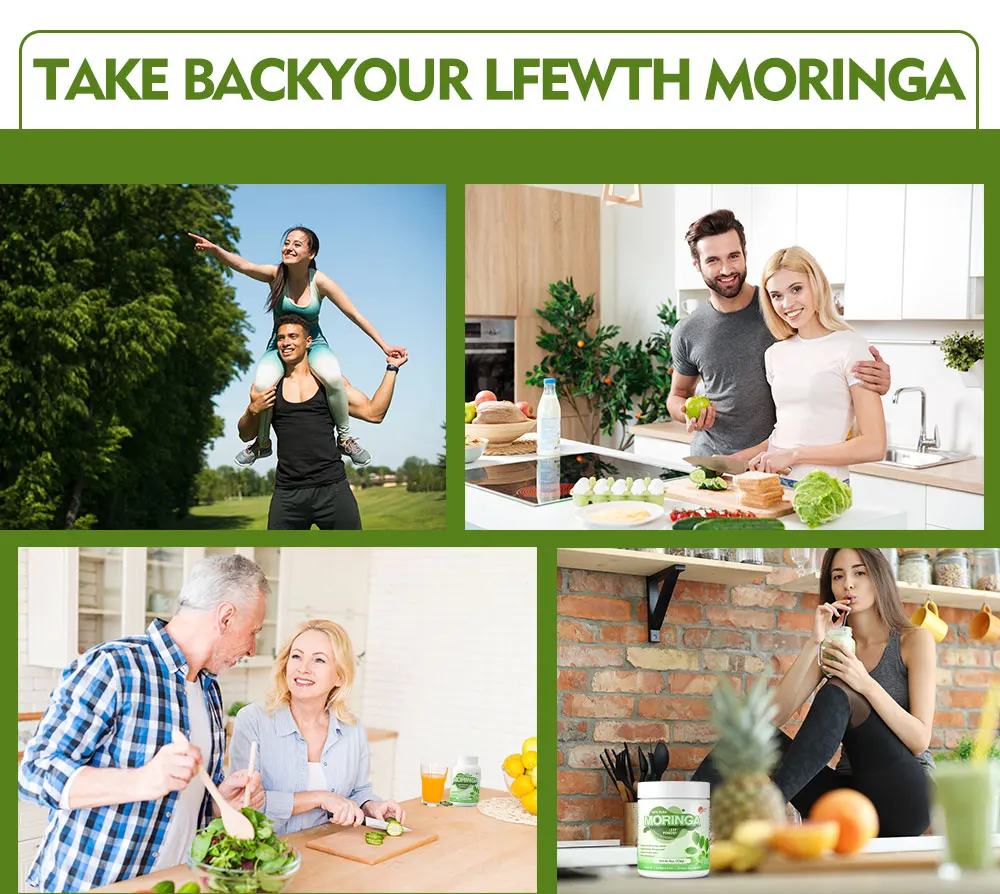 private label  Moringa powder capsulement supplement weight loss  moringa powder slimming capsules flat tummy