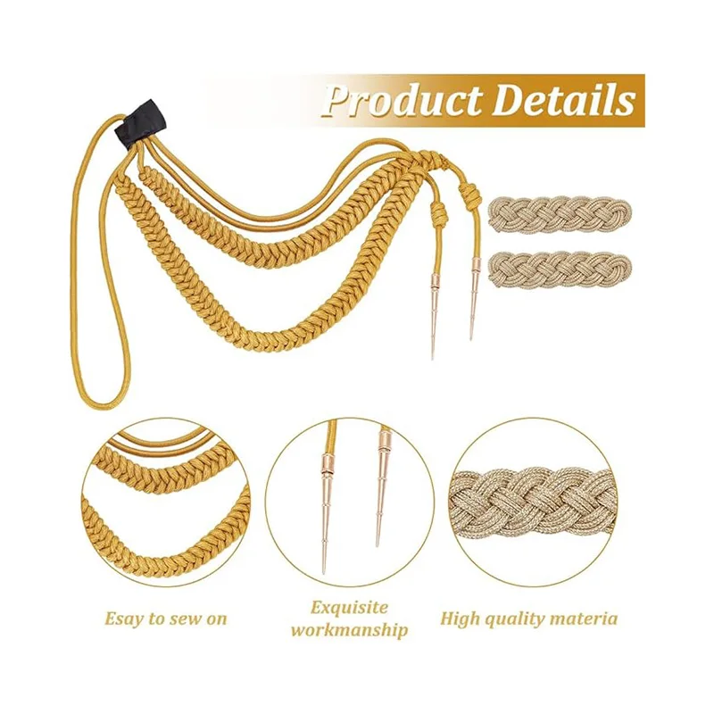 High Quality Custom Colors Nylon Aiguillette Cords Customized Uniforms Accessories OEM Demand