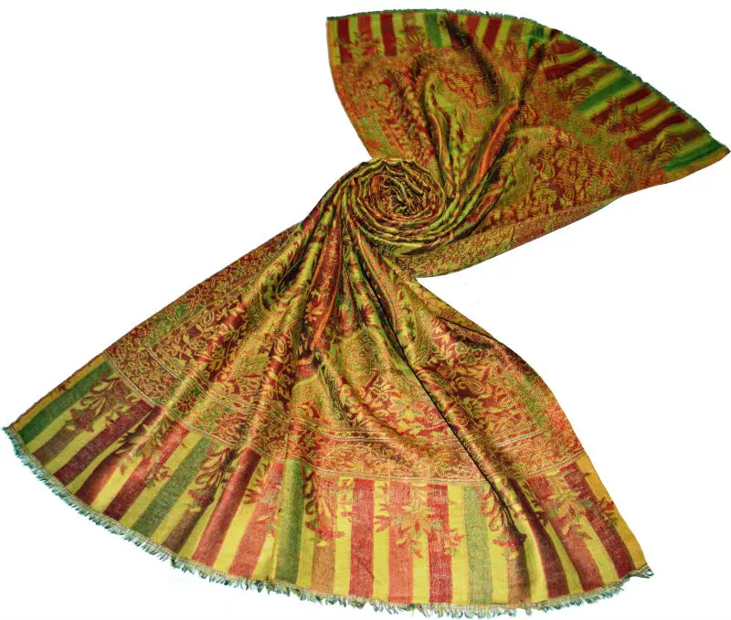 Fancy shawls scarves in kani weave pattern pure wool cotton shawls scarfs multi color options wholesale pricing