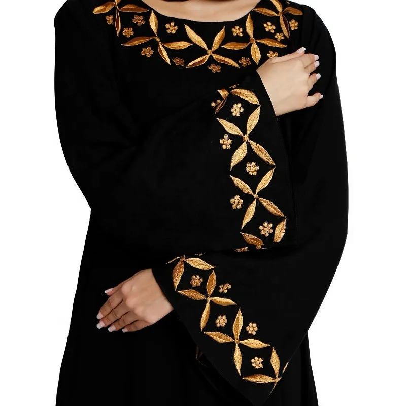 Plus Size Solid Color Saudi Turkish Dubai Elegant Kaftan Slik Dress Islamic Clothing Abaya Women Muslim Dresses