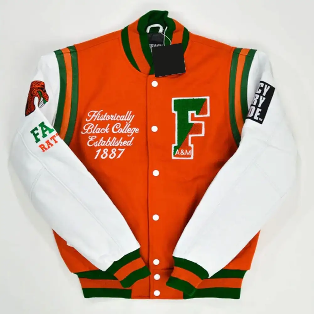 New Wholesale Premium Varsity Jacket For Men Women Vintage Style Florida Unisex Letterman Jacket customizable