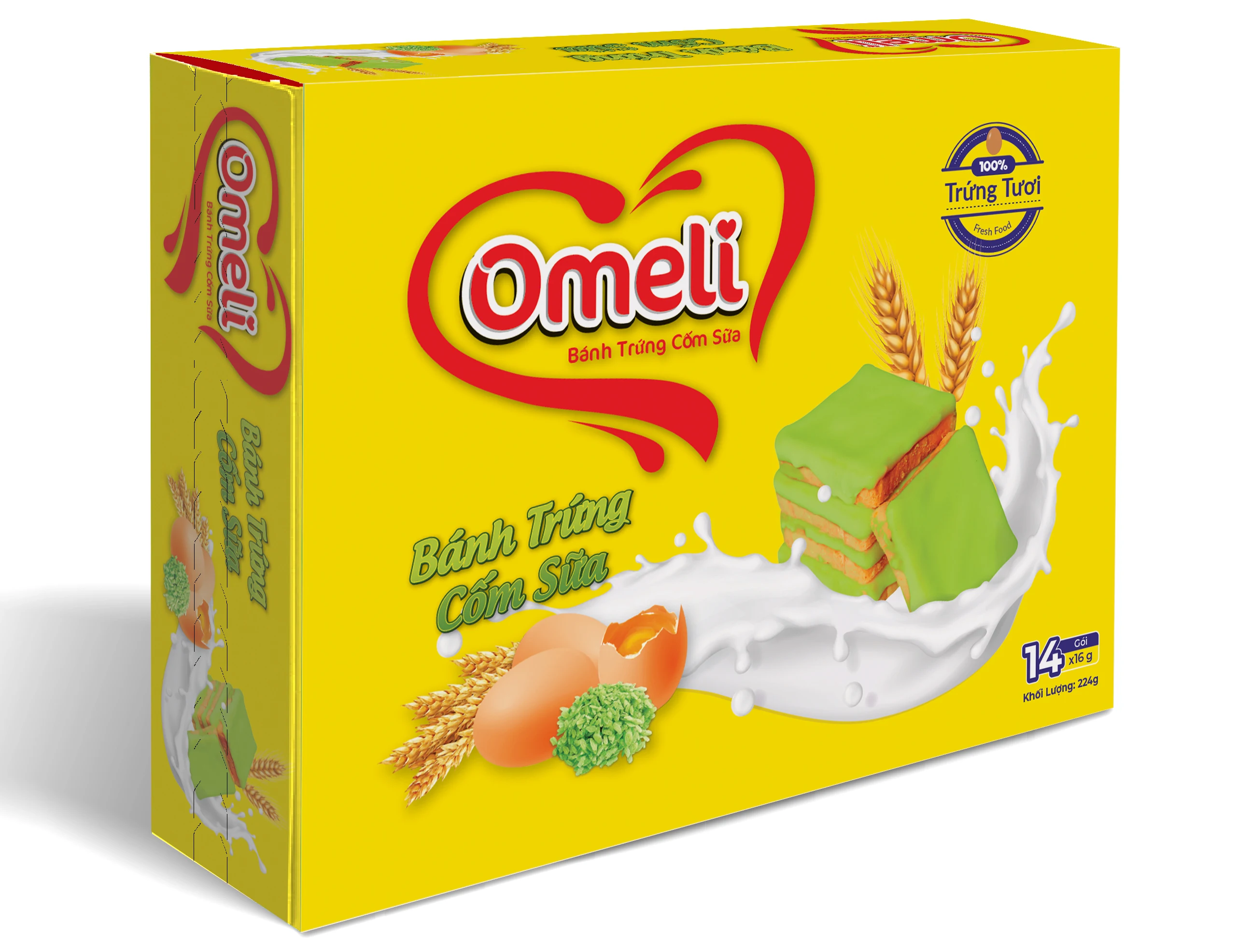 Wholesale Product Egg Creamy Cookies in Paper Box 224g - Crispy and Tasty - With Fresh Egg - OEM available Made in Vietnam