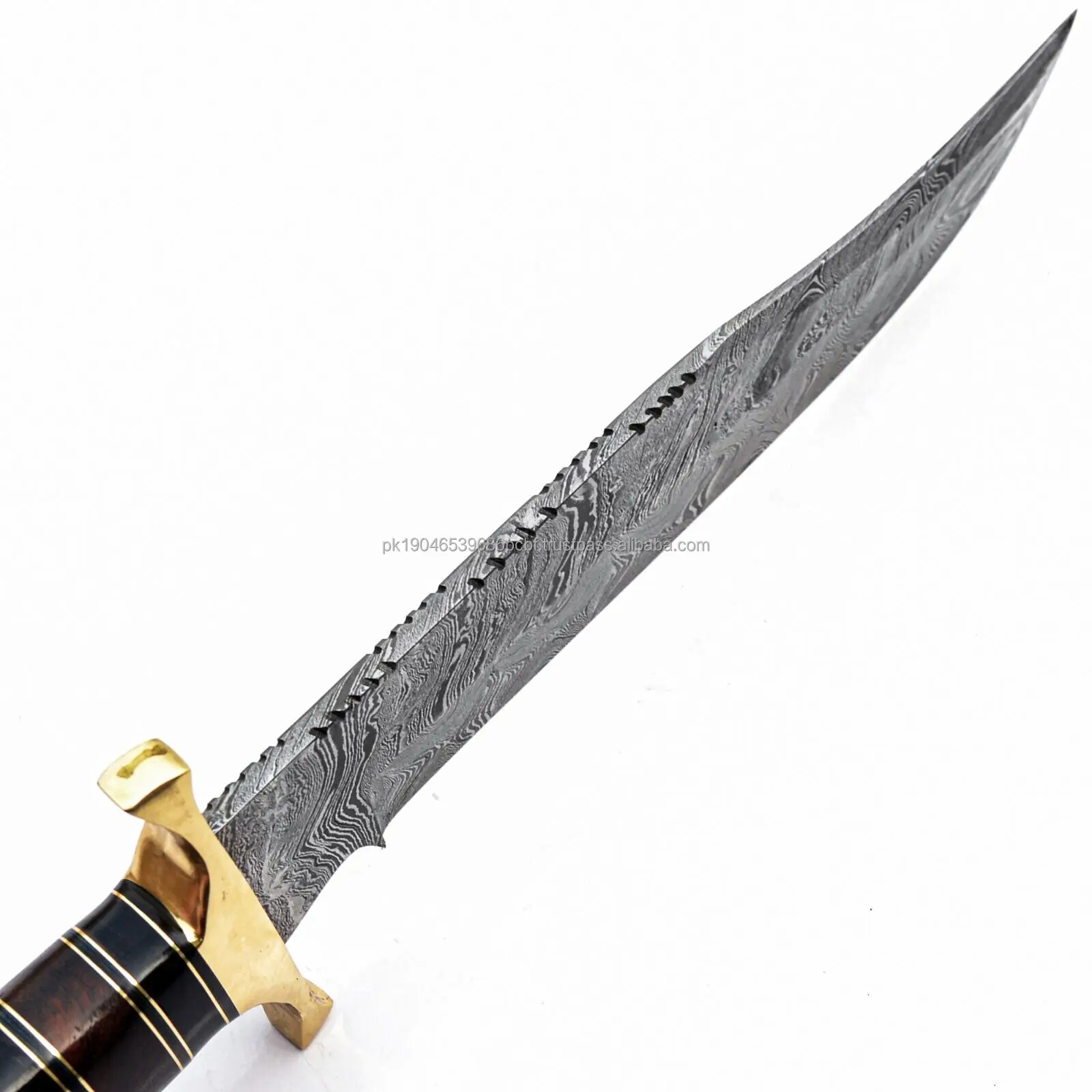 Real Damascus Steel Heavy Duty Hunting Survival Knife Deer Antler Crown Handle Outdoor Tactical Camping Knife OEM Customizable