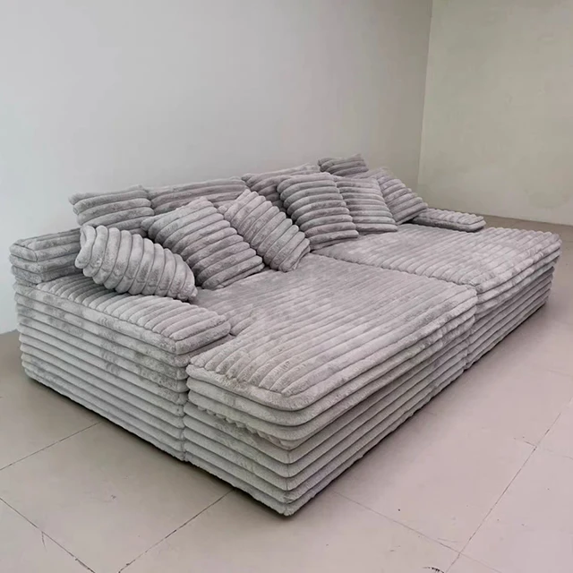 New Minimalist Living Room Furniture Sofa Set Home Theatre Sofa Bed Double Velvet Fabric Sofa Couch