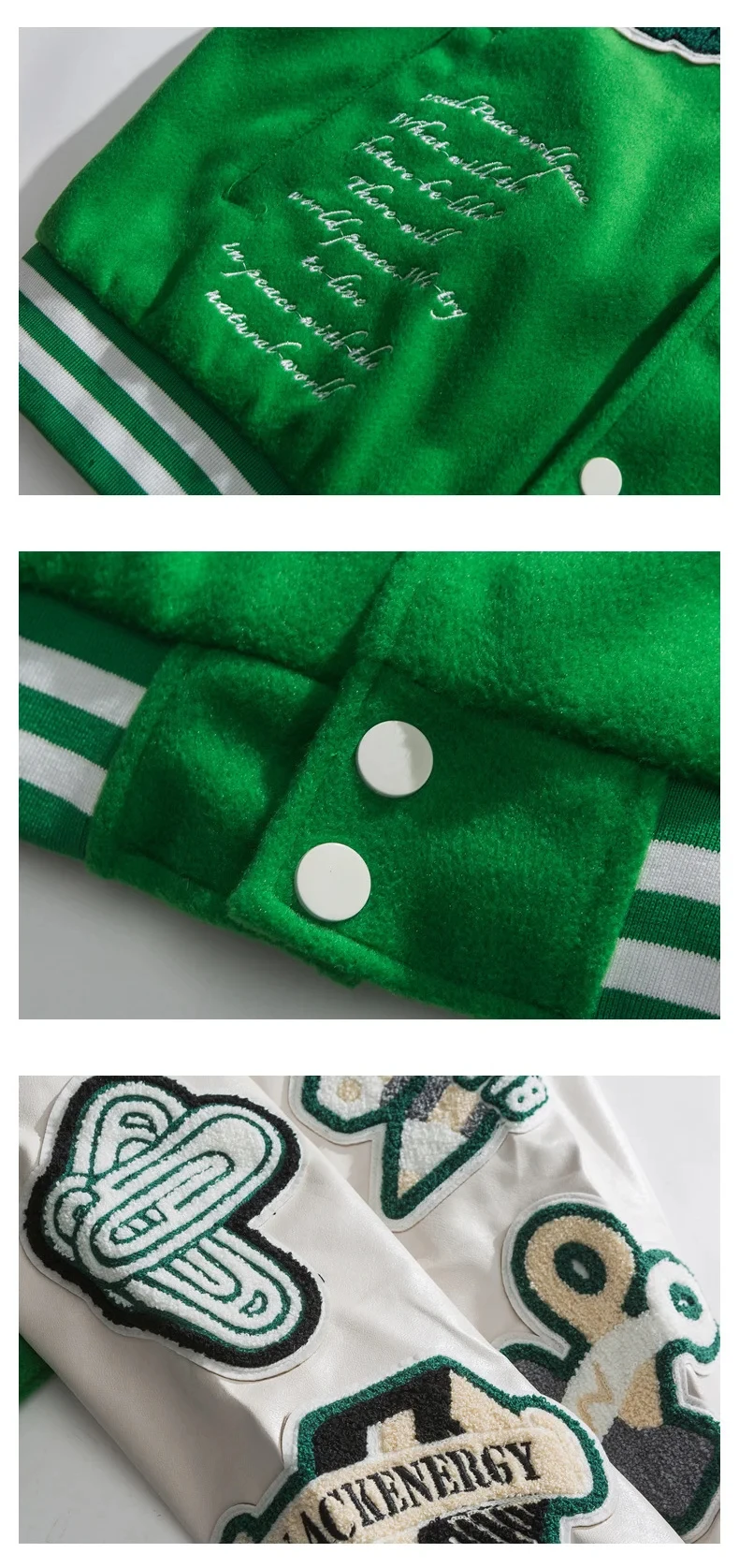 Letterman jackets Versity Baseball Men  Women Streetwear Jackets  Youth Embroidered Loose Jacket