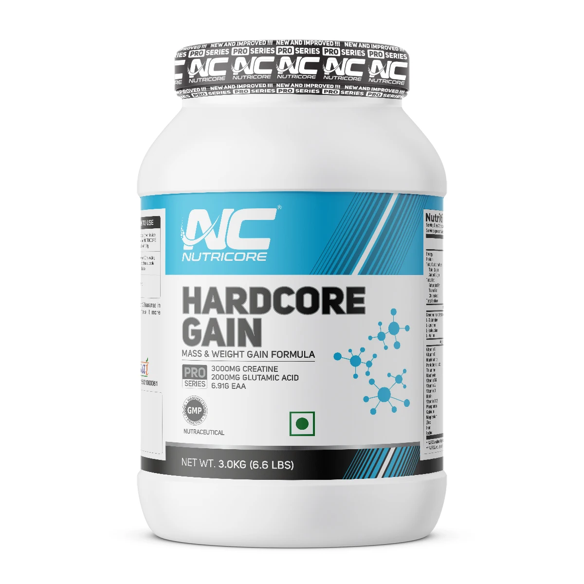 Wholesale Hardcore Gain Flavored Mass Gainer Supplement 3kg Packaging Size